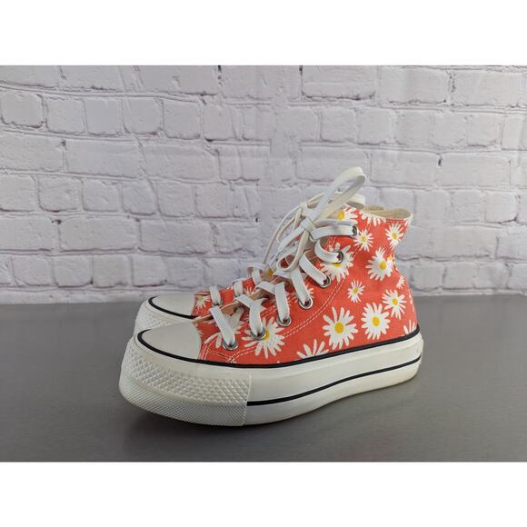 Converse Lift Ox Camp Daisies Platform Trainers UK 4/US 6 VGC - Picture 3 of 4